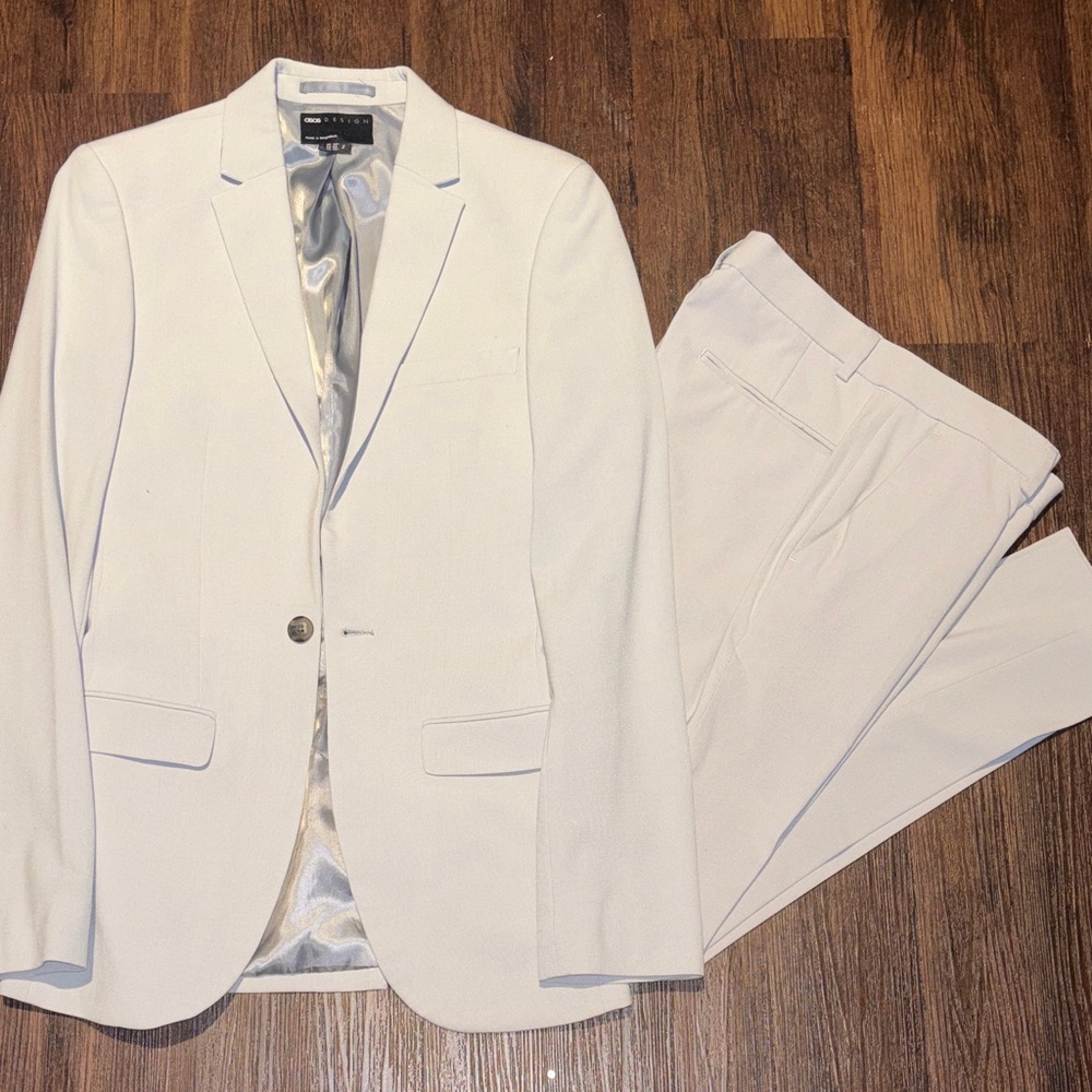 ASOS Elegant Light Grey Suit Set